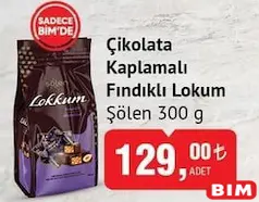 ŞÖLEN ÇİKOLATA KAPLAMALI FINDIKLI LOKUM 300 G